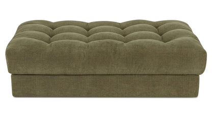 52" Olive Upholstered Ottoman