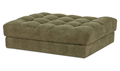 52" Olive Upholstered Ottoman