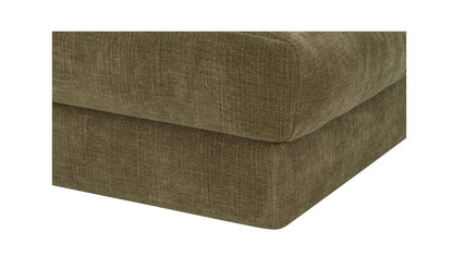 52" Olive Upholstered Ottoman