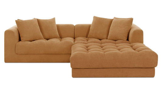 104" Golden Yellow Upholstered Nook Modular Sectional