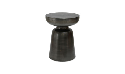 15" Antique Nickel Iron Side Table