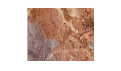 14" Orange Lavante Marble Side Table