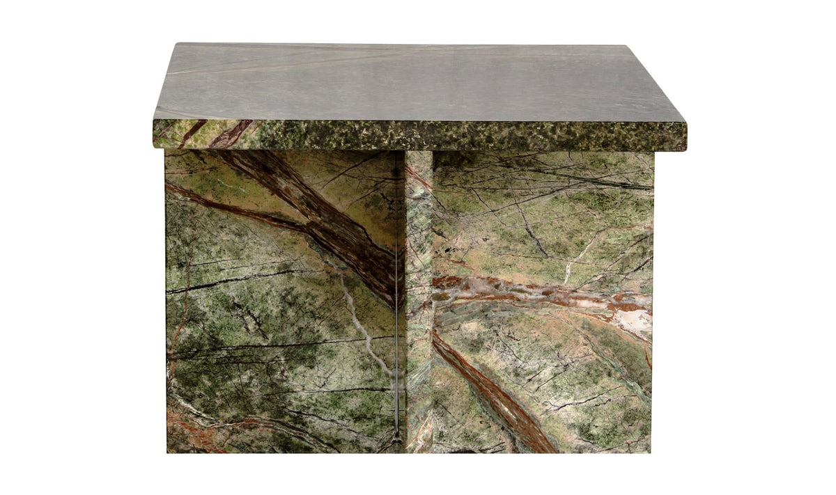 14" Rainforest Green Marble Side Table