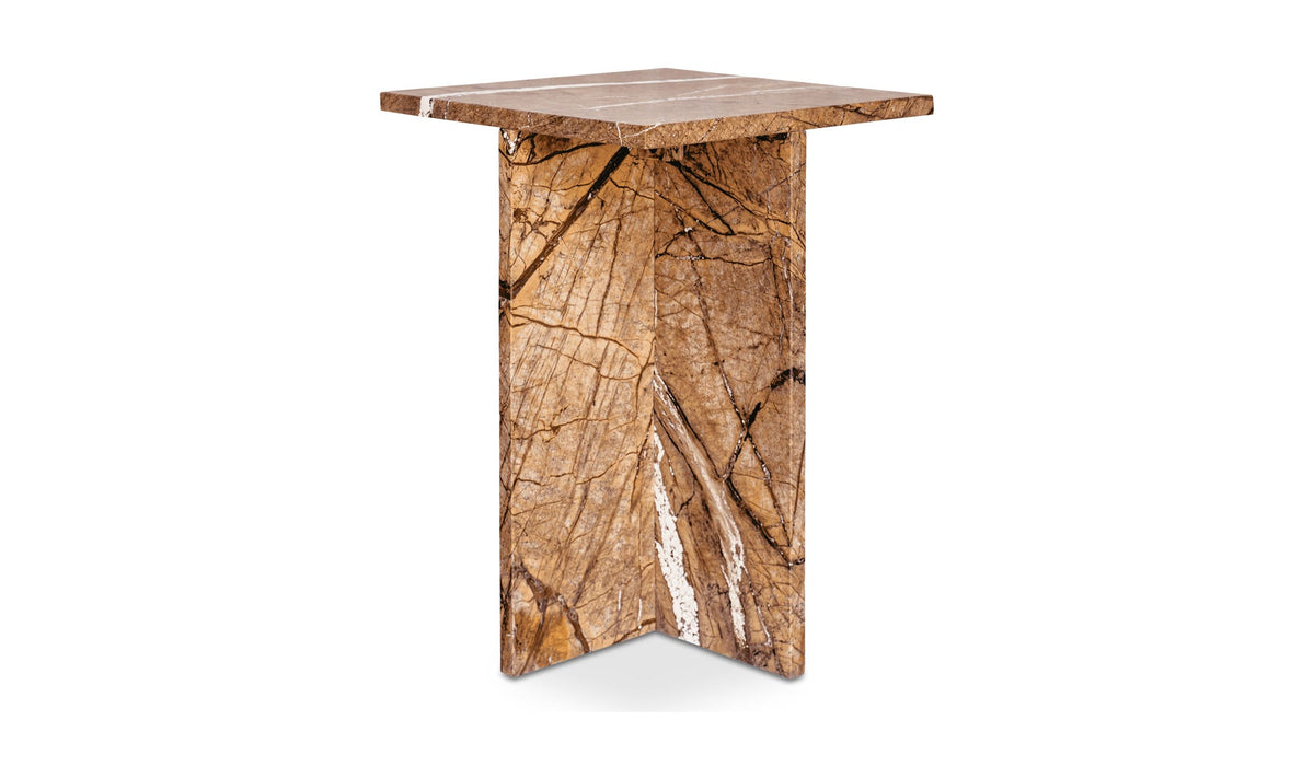 14" Golden Forest Marble Side Table