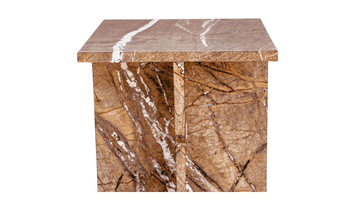 14" Golden Forest Marble Side Table