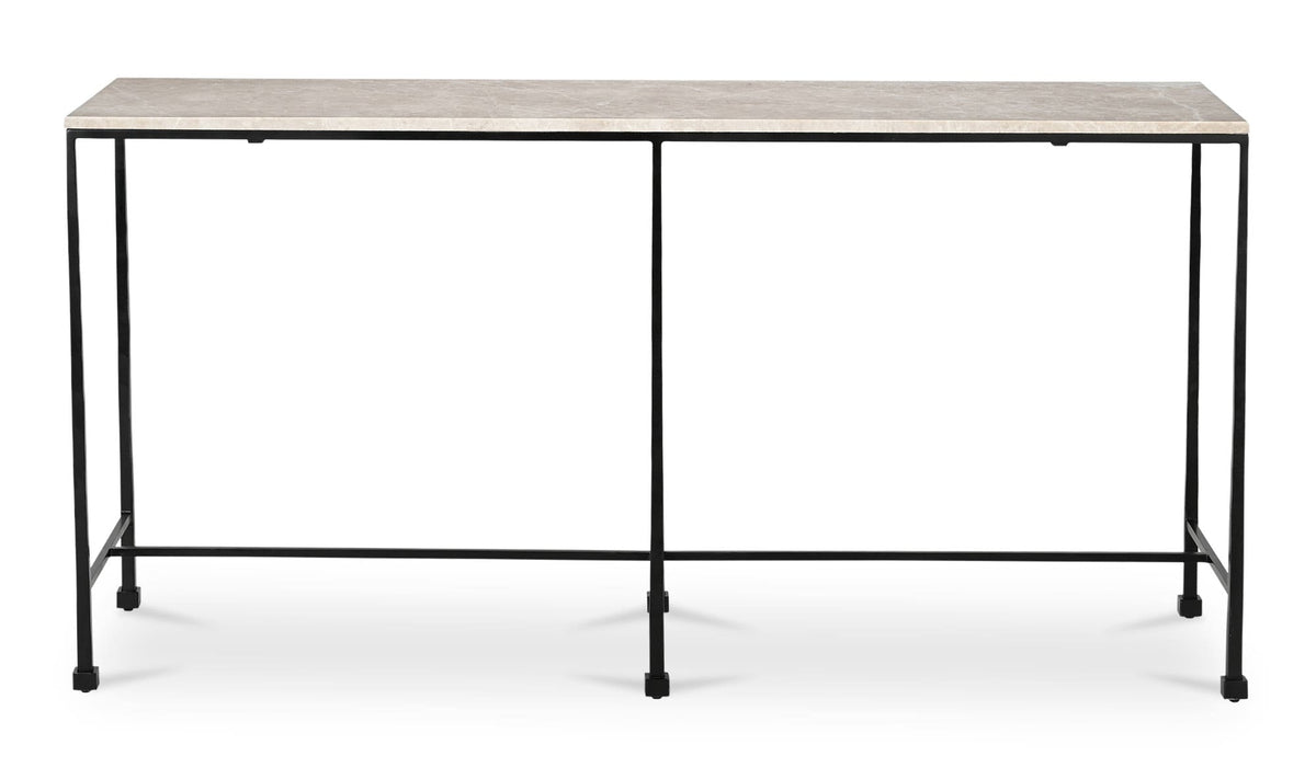60.25" Botticino Marble Console Table