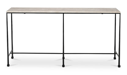 60.25" Botticino Marble Console Table