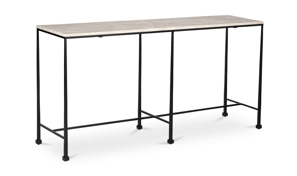 60.25" Botticino Marble Console Table