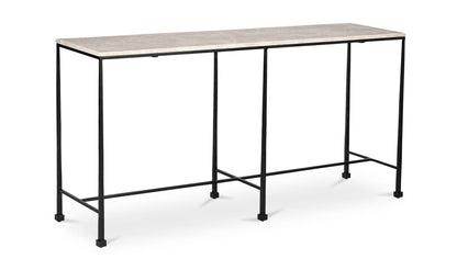 60.25" Botticino Marble Console Table