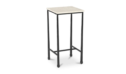 12.5" Botticino Marble Side Table