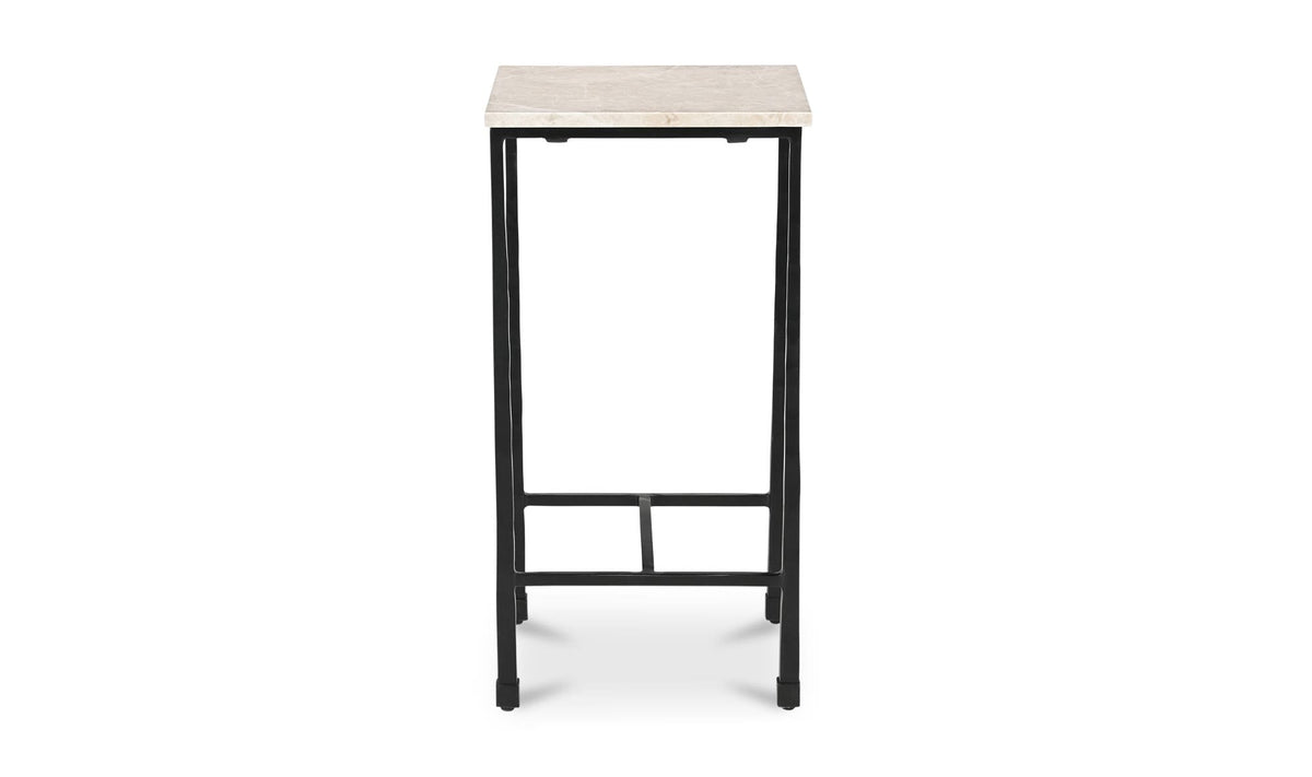 12.5" Botticino Marble Side Table
