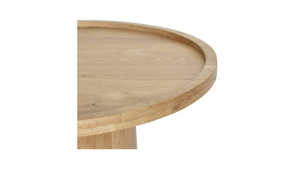38" Natural Solid Oak Coffee Table