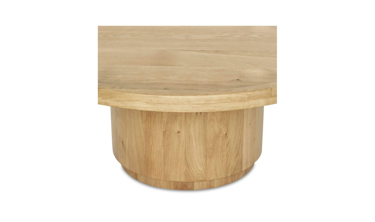 38" Natural Solid Oak Coffee Table