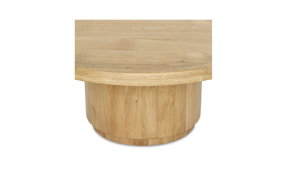38" Natural Solid Oak Coffee Table