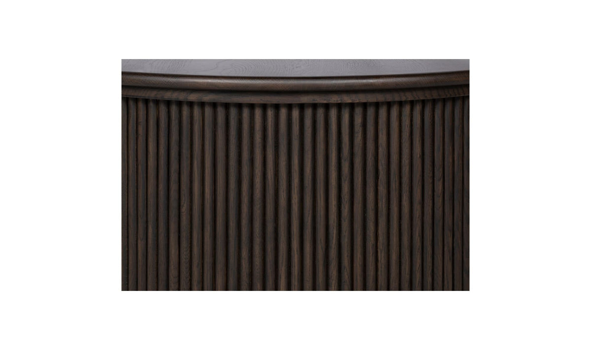 39" Dark Brown Solid Oak Coffee Table