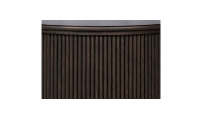 39" Dark Brown Solid Oak Coffee Table