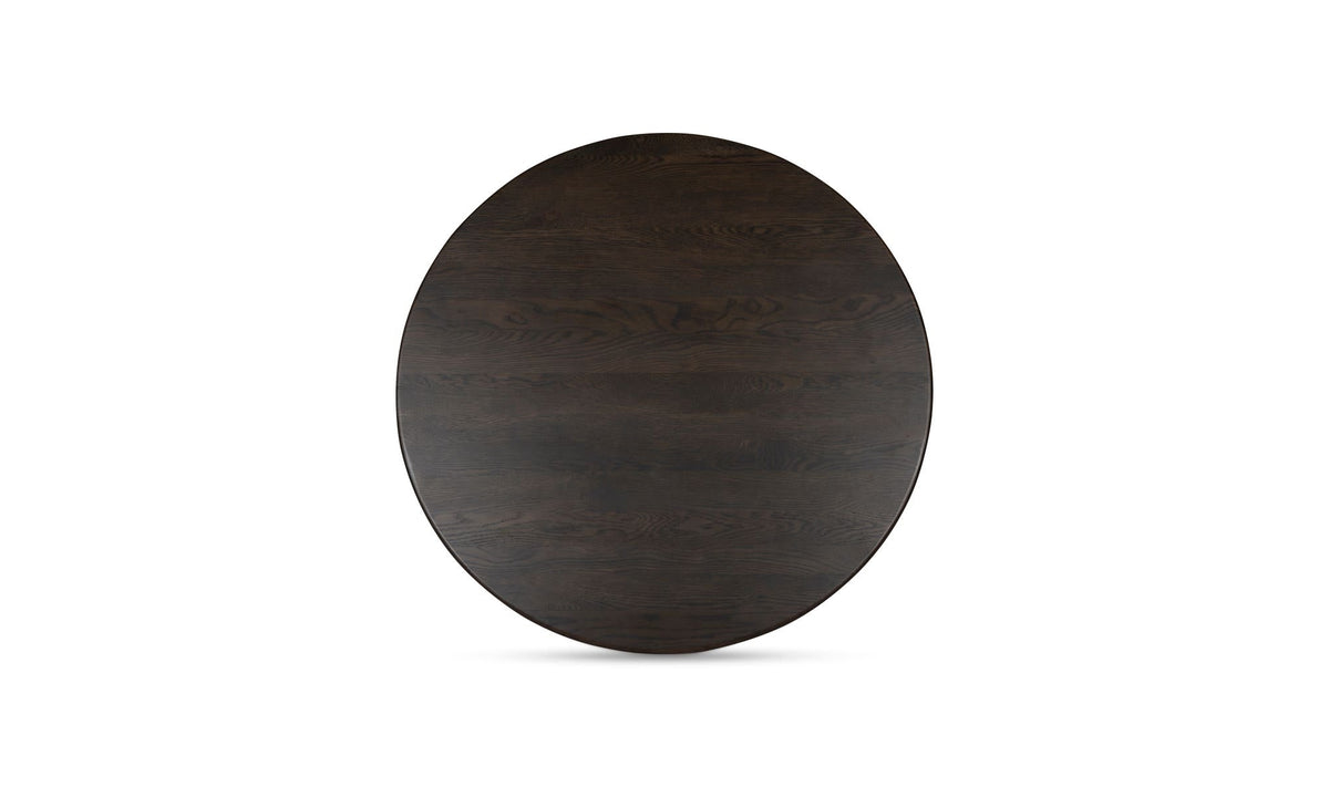 39" Dark Brown Solid Oak Coffee Table