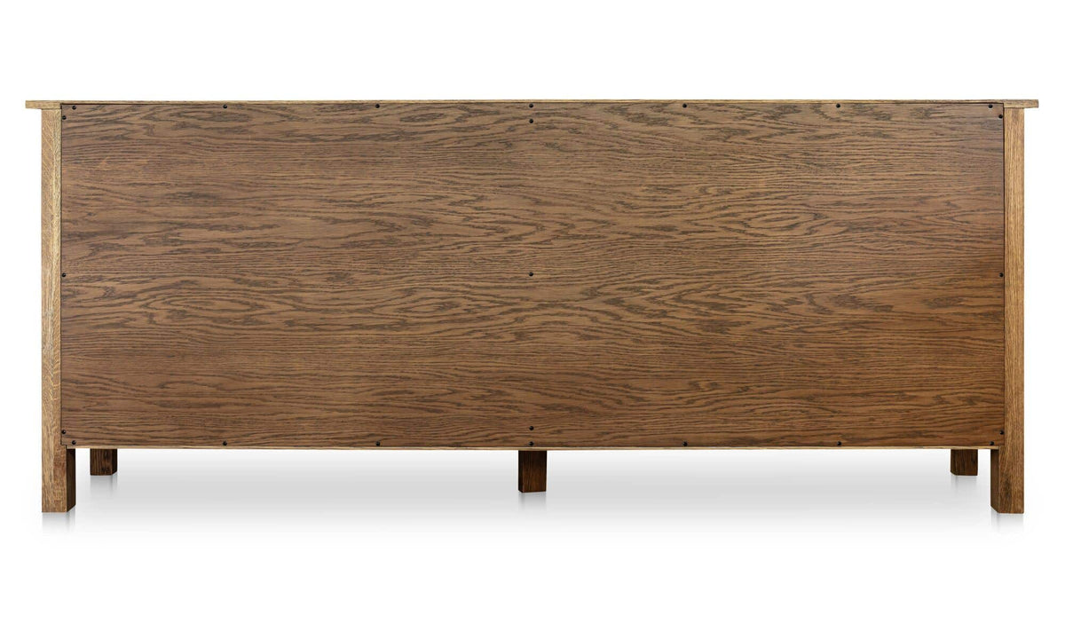 78.5" Warm Brown Solid Oak Sideboard