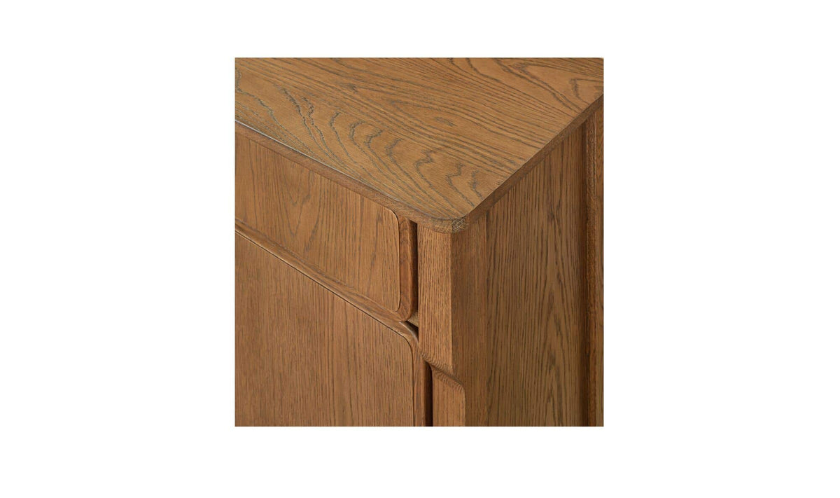 78.5" Warm Brown Solid Oak Sideboard