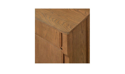 78.5" Warm Brown Solid Oak Sideboard