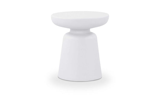 15.74" White Side Table