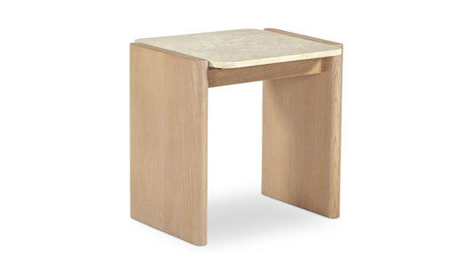 20" Natural Marble Side Table