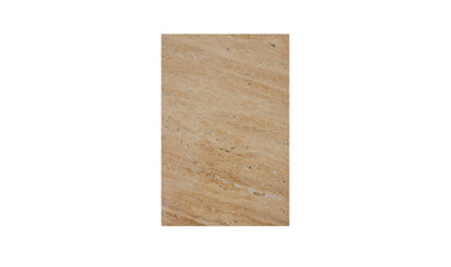 36" Natural Travertine Outdoor Coffee Table