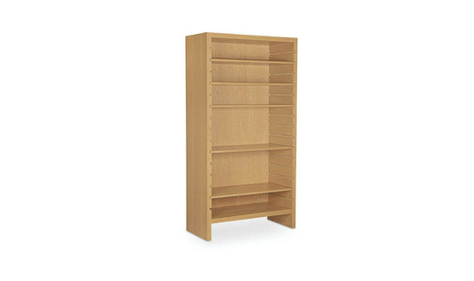 38.98" Natural Solid Oak Bookcase