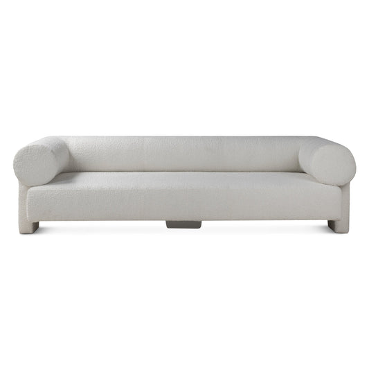 94" Off-White Boucle Upholstered Sofa