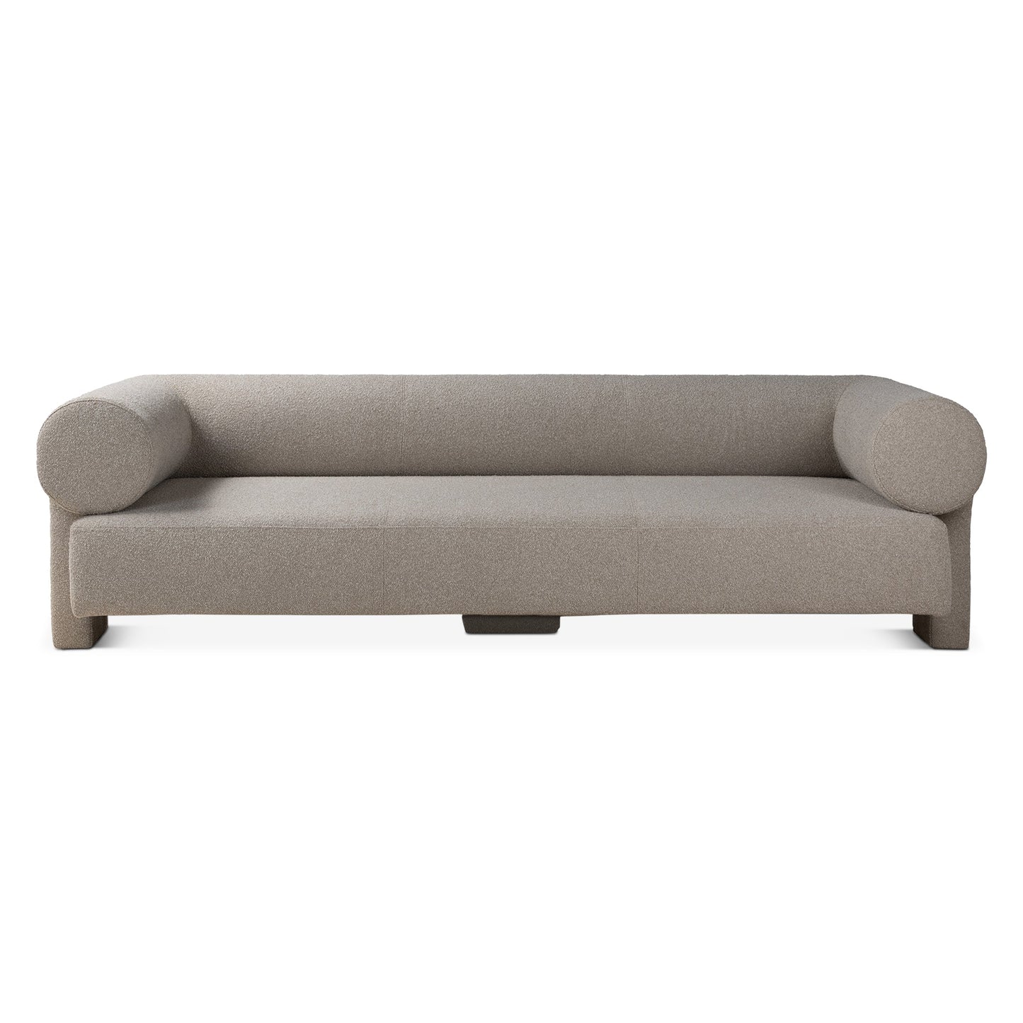 94" Pewter Boucle Upholstered Sofa