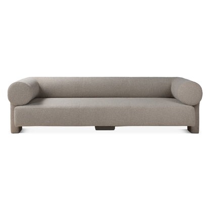 94" Pewter Boucle Upholstered Sofa