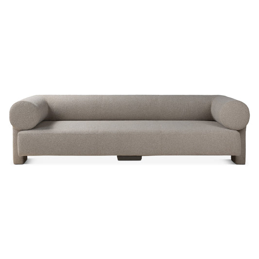 94" Pewter Boucle Upholstered Sofa