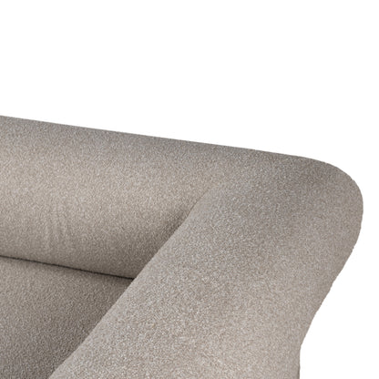 94" Pewter Boucle Upholstered Sofa