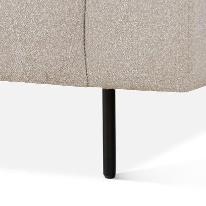 94" Cream Boucle Tufted Upholstered Sofa