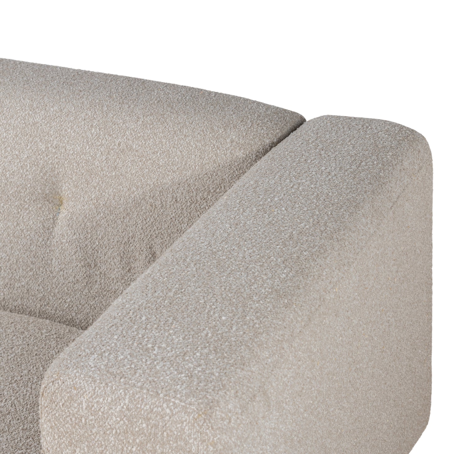 94" Cream Boucle Tufted Upholstered Sofa