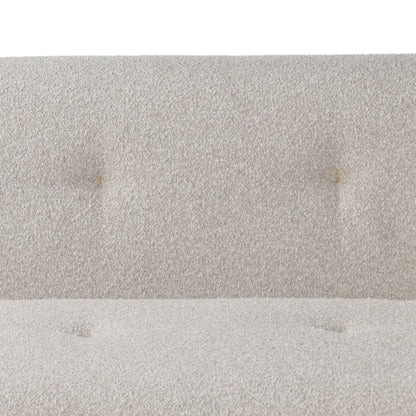 94" Cream Boucle Tufted Upholstered Sofa