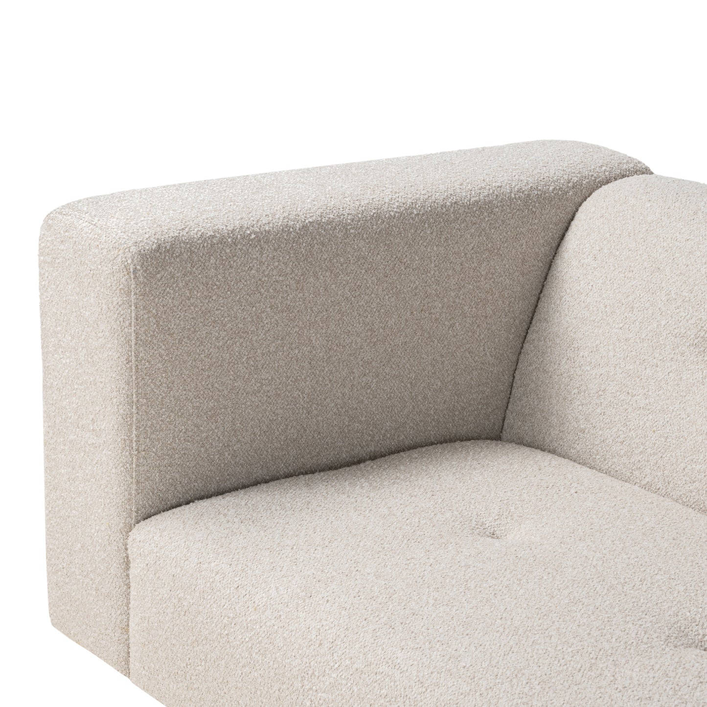 94" Cream Boucle Tufted Upholstered Sofa