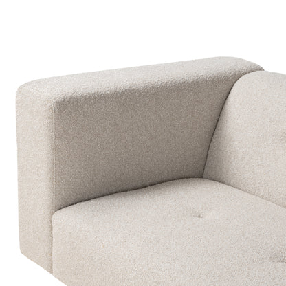 94" Cream Boucle Tufted Upholstered Sofa