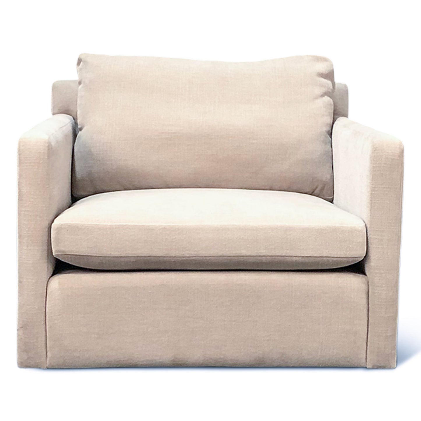 40" Oat Chenille Upholstered Accent Chair