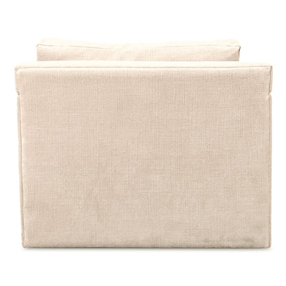 40" Oat Chenille Upholstered Accent Chair