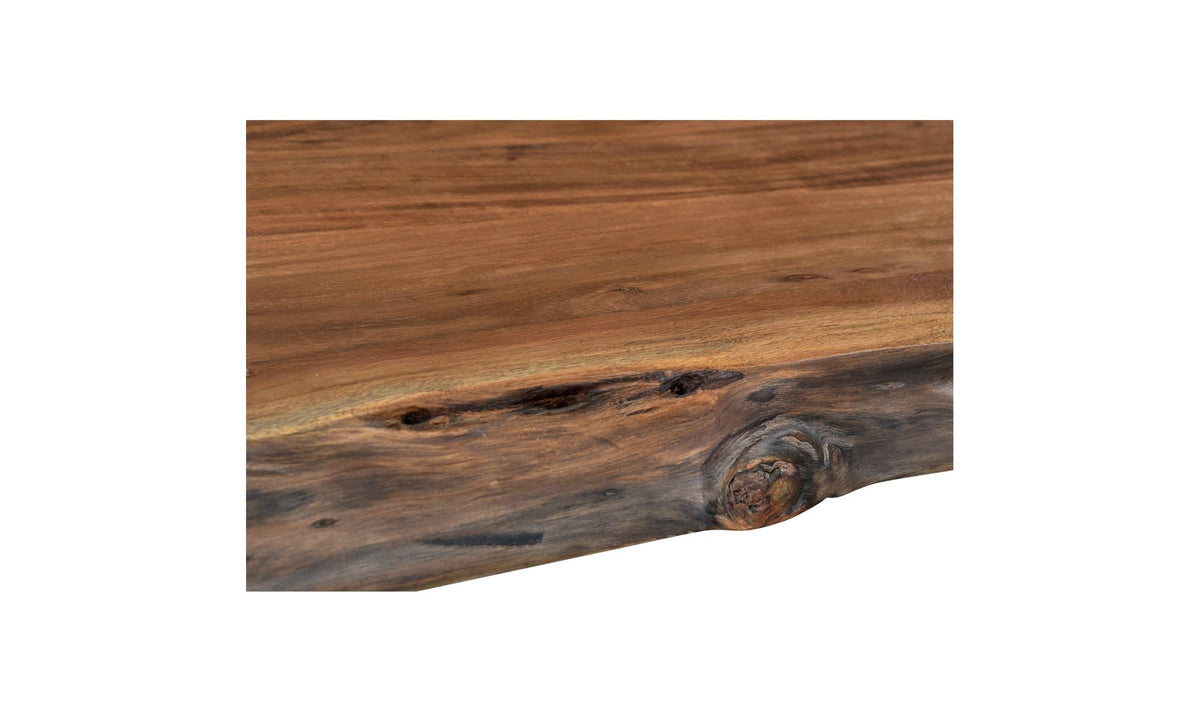 68" Brown Acacia Console Table