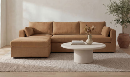 40" Cream Concrete Outdoor Coffee Table