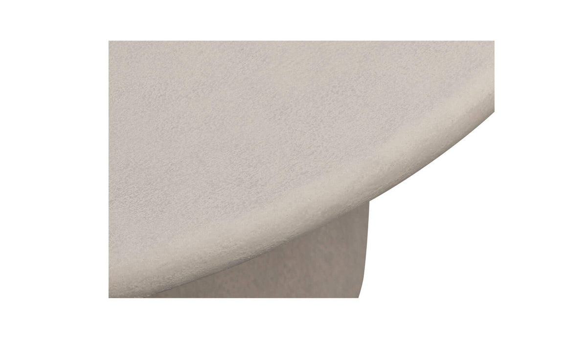 40" Cream Concrete Outdoor Coffee Table