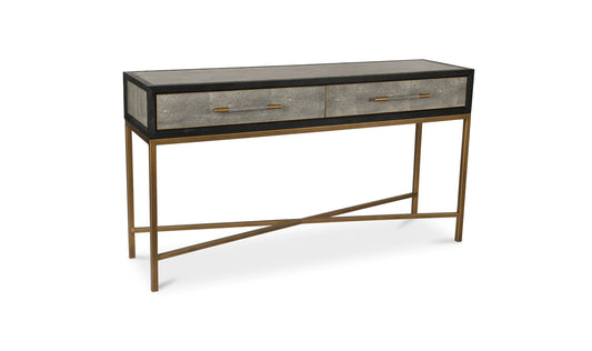 59" Grey Oak Console Table