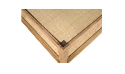 39.5" Natural Solid Oak Coffee Table