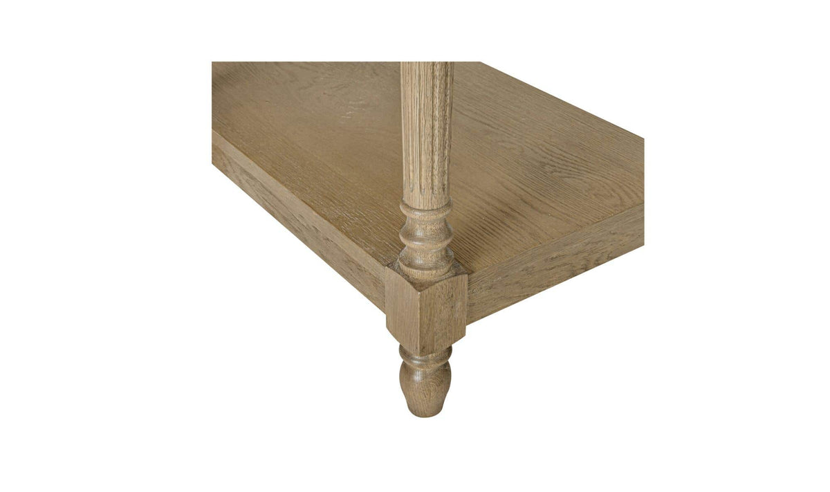 80" Brown Solid Oak Console Table