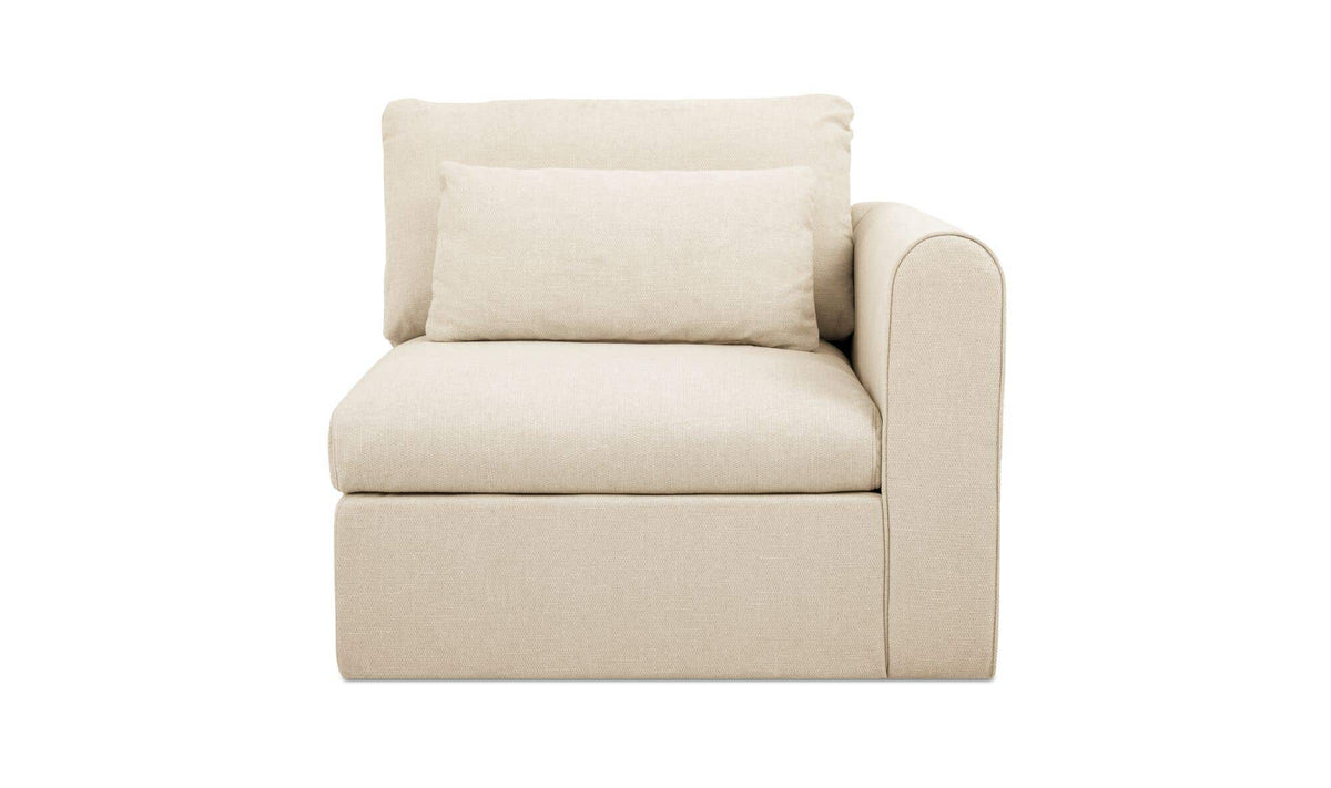 40.16" Light Beige Upholstered Right Arm Facing Chair