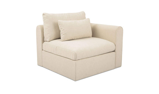 40.16" Light Beige Upholstered Right Arm Facing Chair