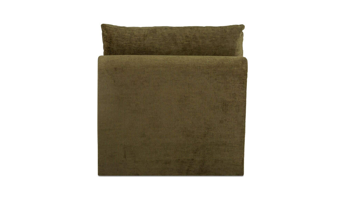 33.46" Dark Green Upholstered Slipper Chair