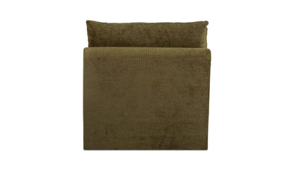 33.46" Dark Green Upholstered Slipper Chair